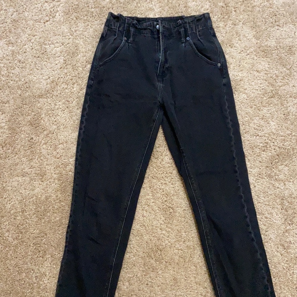 American Eagle, high wasted, black, jeans, Size 2